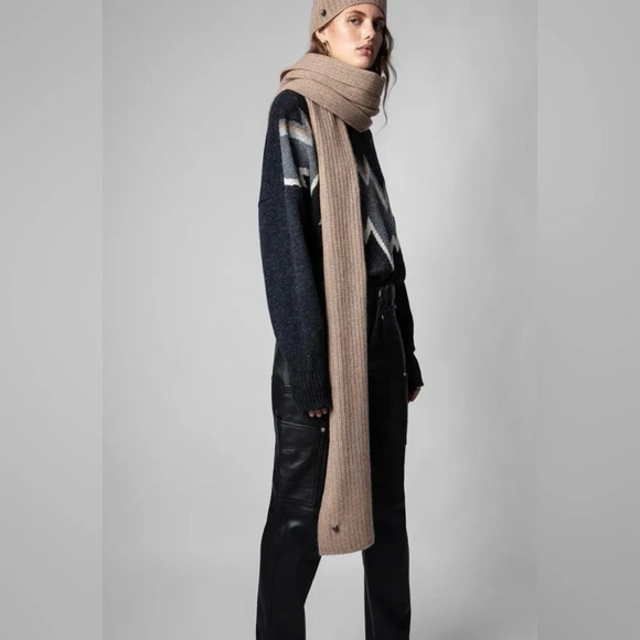 Zadig & Voltaire Jared Cashmere Scarf - Picture 4 of 6